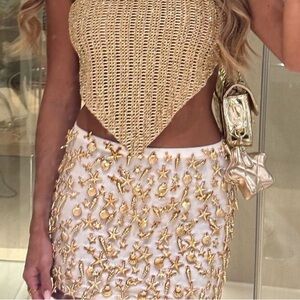 Made by Mel gold skirt